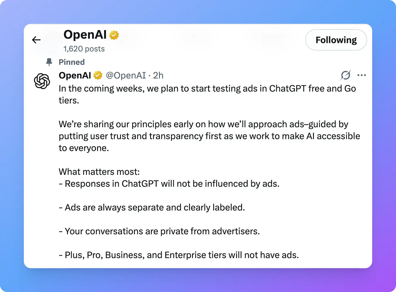 chatgpt advertenties partner